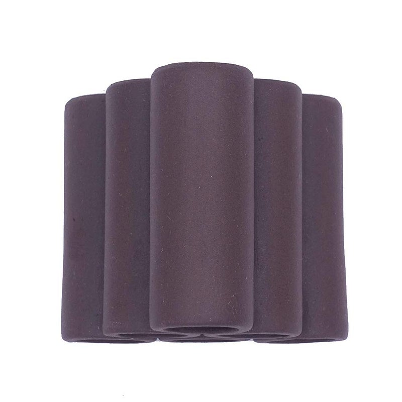 DOHO Aquarium Cave Handmade Brown Ceramic Shelters - Shrimp and Small Fish Habitat, Breeding Tube, Hiding cave - Hideaway Pipes Reduce Stress, Encourage Spawning - Aquarium Decorative Six Holes - Image 3